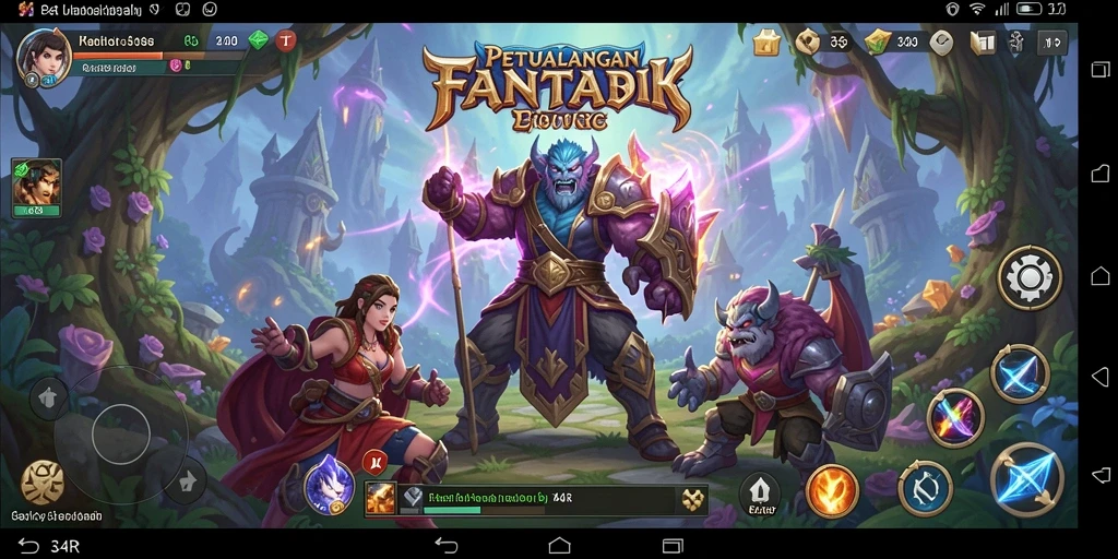 Tampilan gameplay seru di dunia petualangan RPG.
