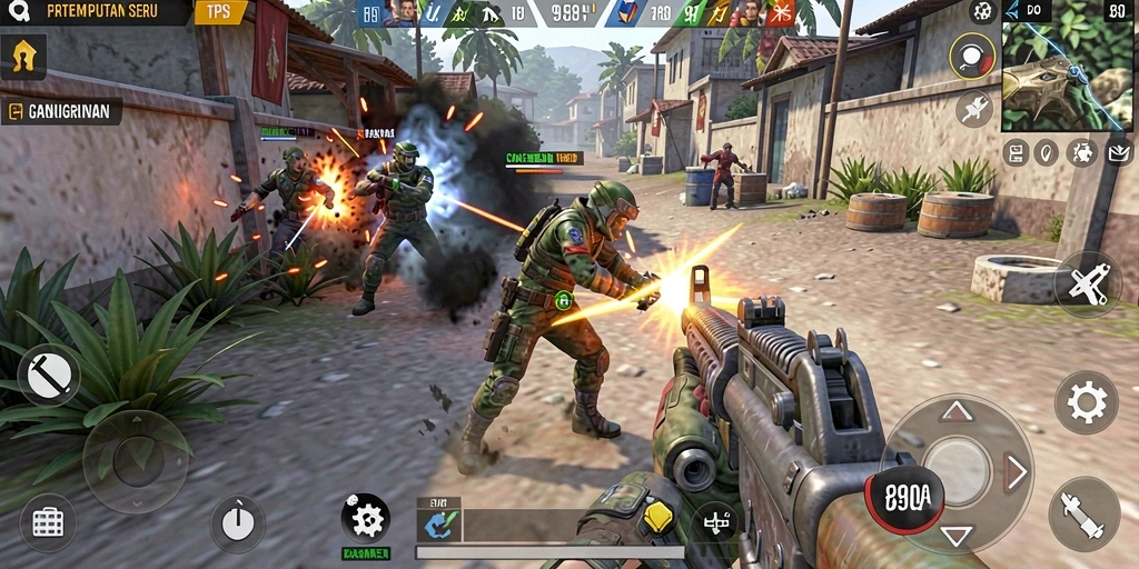 Tampilan menarik dari gameplay 898A yang penuh aksi TPS.