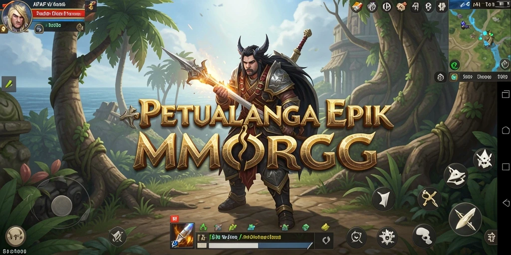 Tampilan screenshot gameplay AFAF menunjukkan pertarungan seru dalam dunia MMORPG.