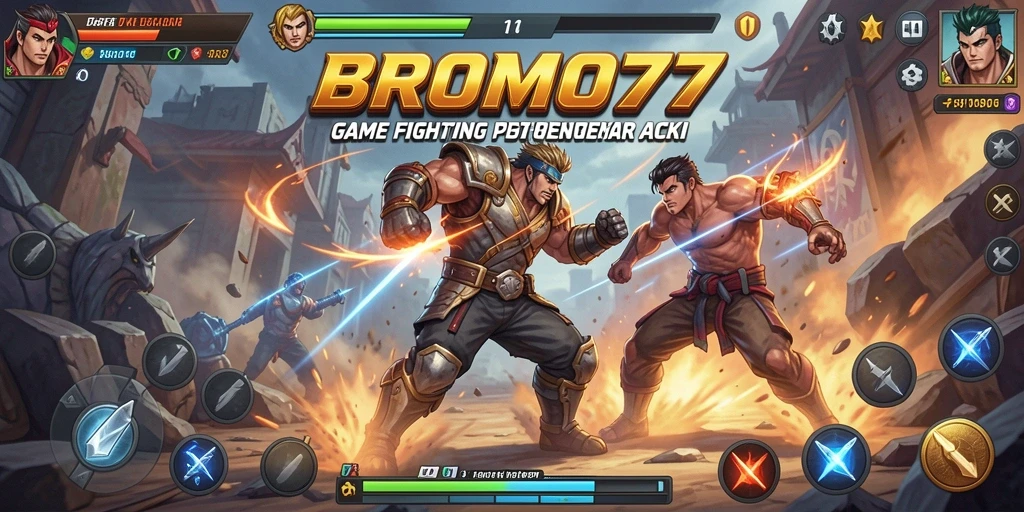 Tampilan seru dari gameplay BROMO77 yang intens.