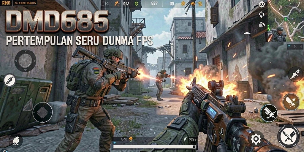 Tampilan gameplay DMD686 yang intens dan mendebarkan.