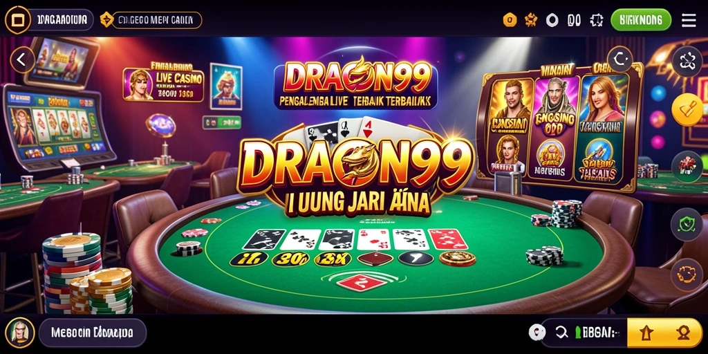 Tampilan permainan Live Casino yang menarik di DRAGON99.