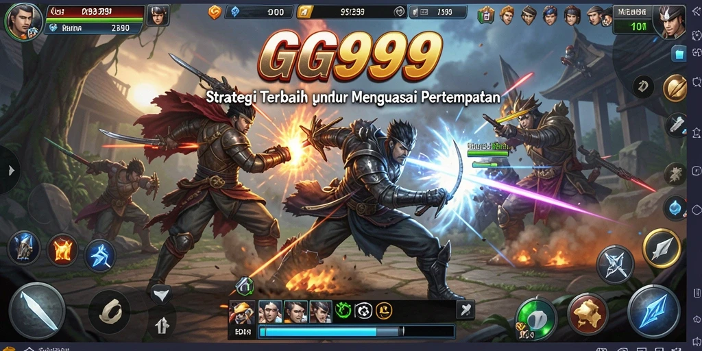 Tampilan gameplay GG999 yang menegangkan dan strategis.