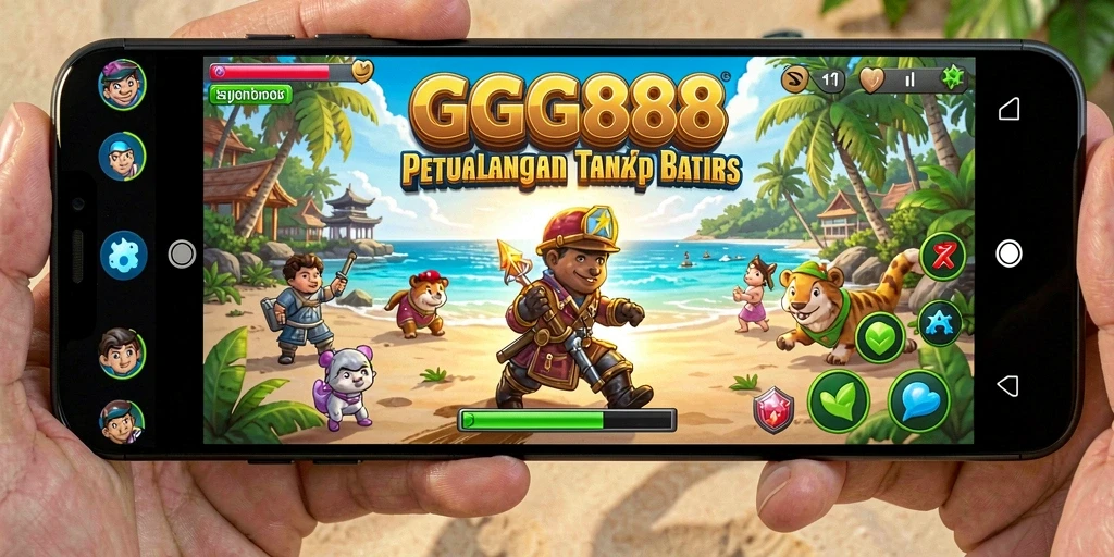 Gameplay GGG888 menampilkan karakter menjelajahi dunia petualangan yang menarik.