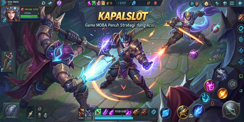 Tangkapan layar aksi seru dalam game MOBA KAPALSLOT.