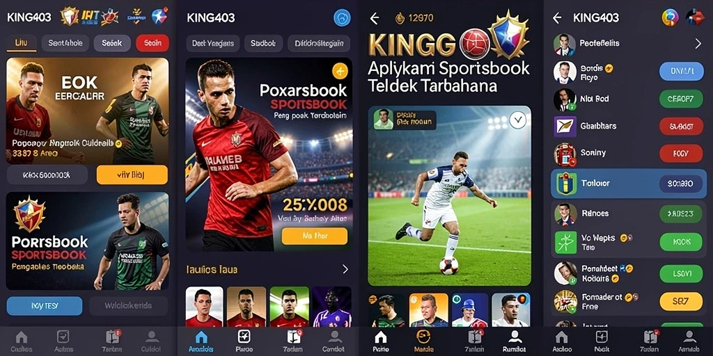Tampilan utama KING403 dengan fitur taruhan olahraga yang menarik.