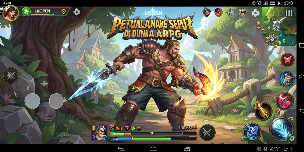 Tampilan gameplay dinamis dan penuh aksi dalam LKOPEN.