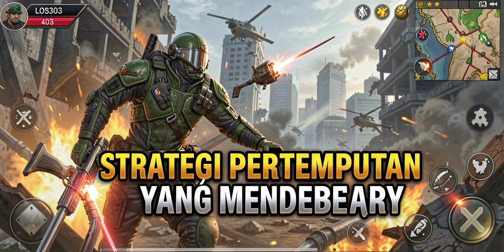 Tampilan gameplay strategi yang seru dan dinamis dalam LOS303.