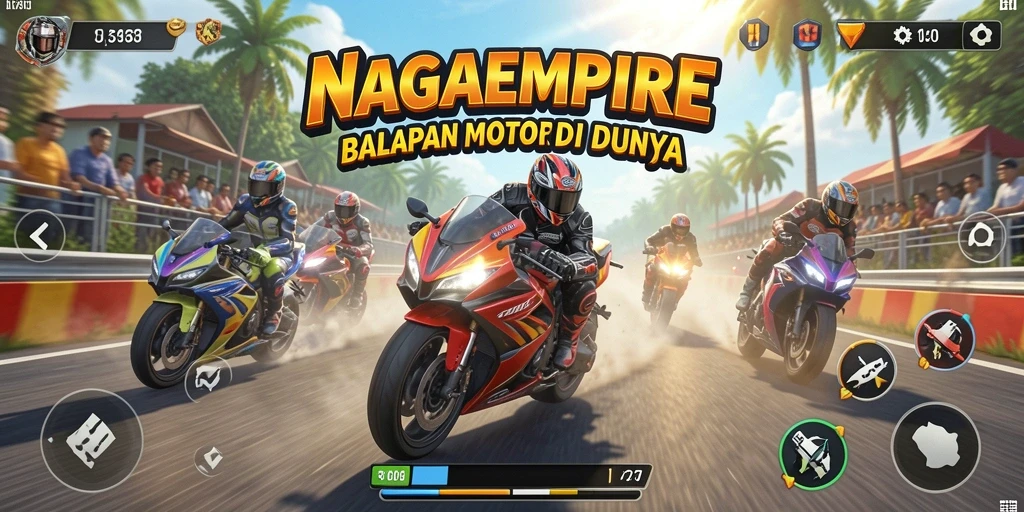 Tampilan gameplay NAGAEMPIRE yang seru dan mendebarkan.