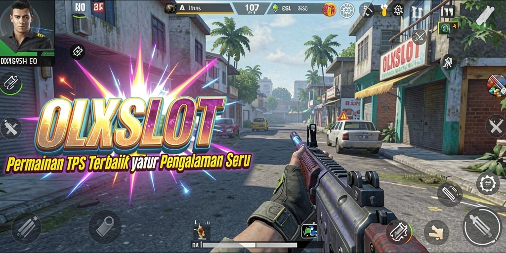Screenshot OLXSLOT menampilkan aksi seru di arena TPS.