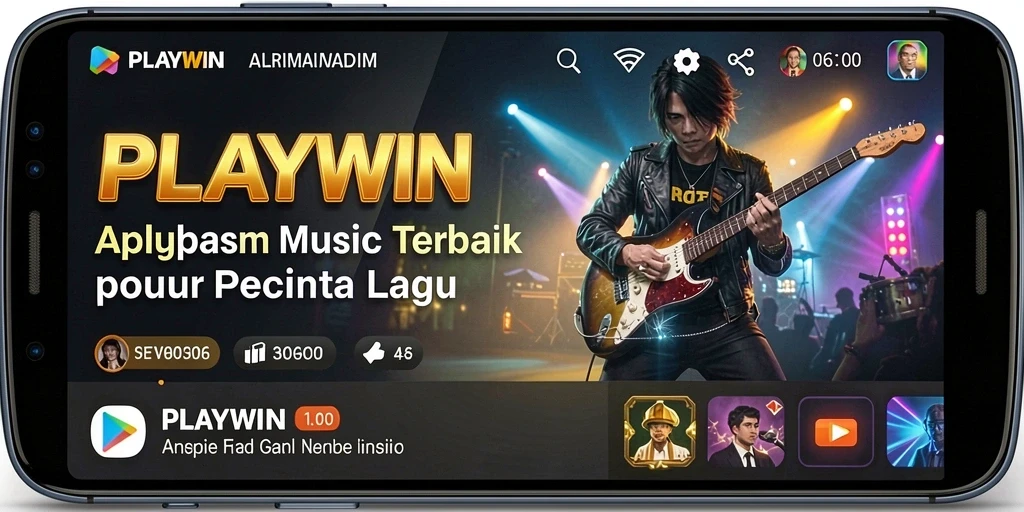 Tampilan gameplay <strong>PLAYWIN</strong> dengan interaksi musik yang seru.
