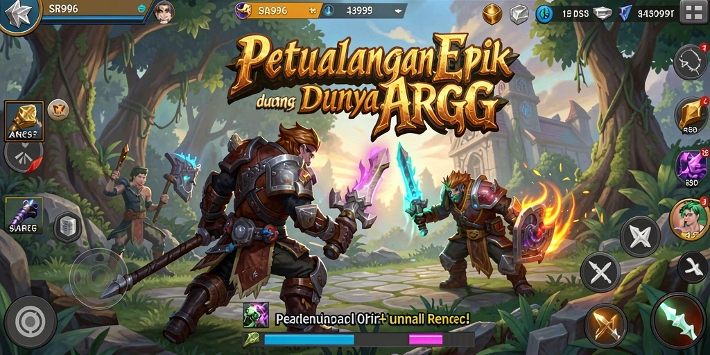 Menampilkan aksi pertarungan seru dalam dunia fantasi ARPG.