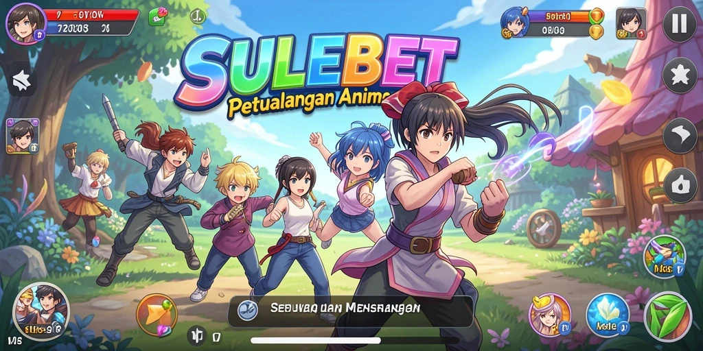 Tampilan gameplay SULEBET yang penuh warna dan aksi seru.