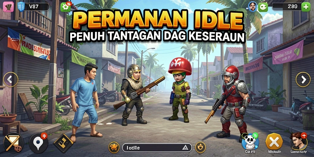 Screenshot V87 menampilkan gameplay Idle yang seru dan menawan.