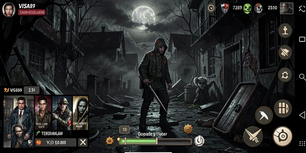 Screenshot dari gameplay <strong>VISA89</strong> menampilkan suasana mencekam yang mengundang ketegangan.