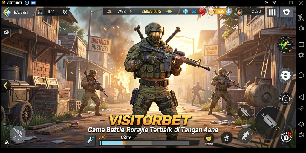 Tampilan gameplay seru dalam pertempuran Battle Royale.