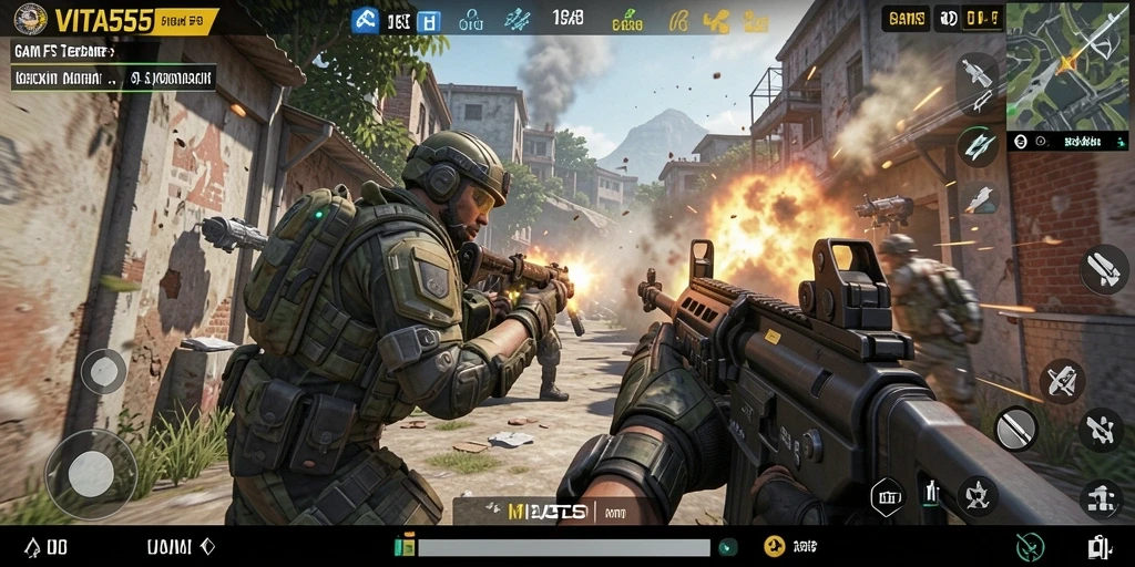 Screenshot dari gameplay VITA555 yang menegangkan.