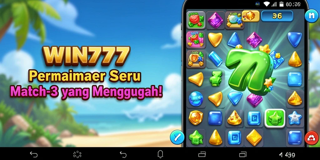Gameplay menarik WIN777 dengan objek warna-warni yang dicocokkan.