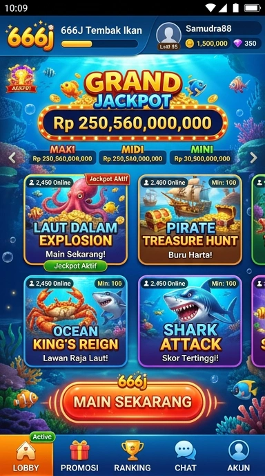 Tampilan aplikasi 666j dengan berbagai kategori aplikasi yang lengkap.